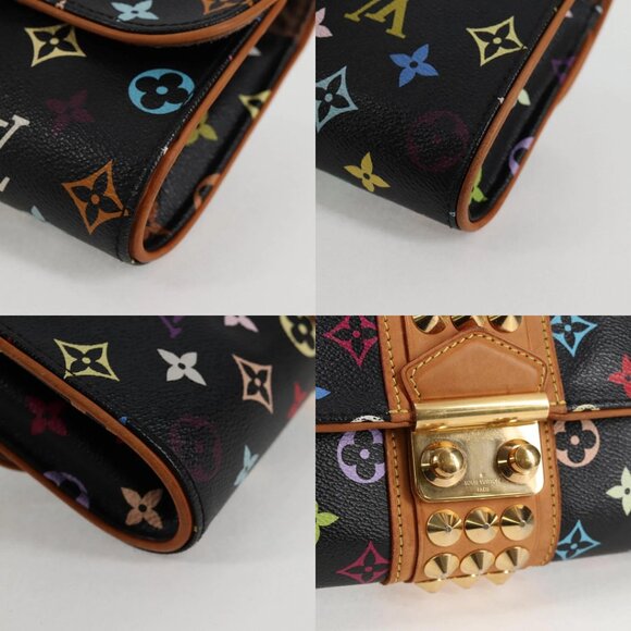 LOUIS VUITTON Multicolor Pochette Courtney Clutch Bag Black M45640 Auth 128863V - Picture 15 of 15